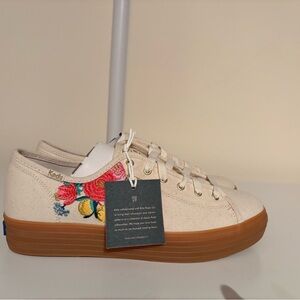Keds Rifle Paper Co.® Women’s Floral Platform Sneakers - Cream and Multicolor